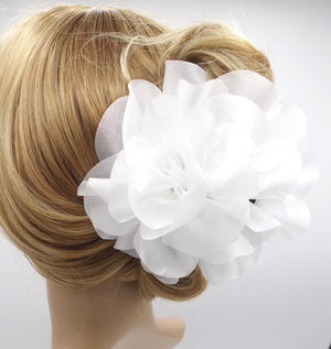 veryshine.com Hair Claw White big flower hair claw, organza hair claw for women