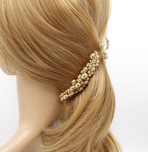 veryshine.com Hair Clip beaded banana hair clip, metal ball banana clip for women