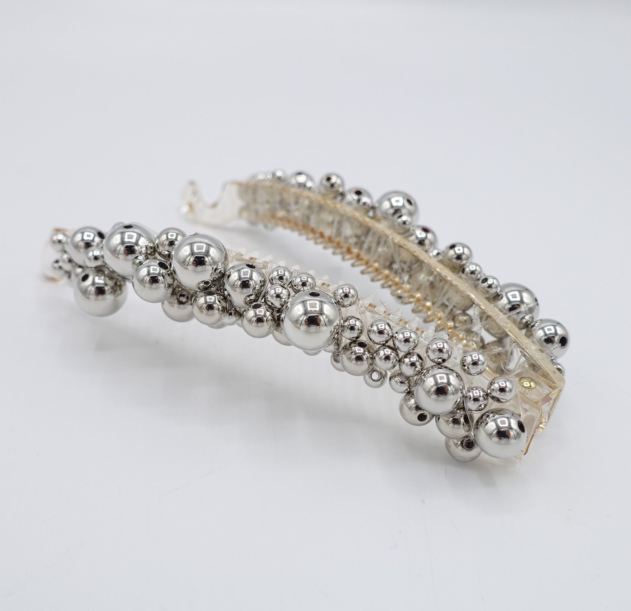 veryshine.com Hair Clip beaded banana hair clip, metal ball banana clip for women