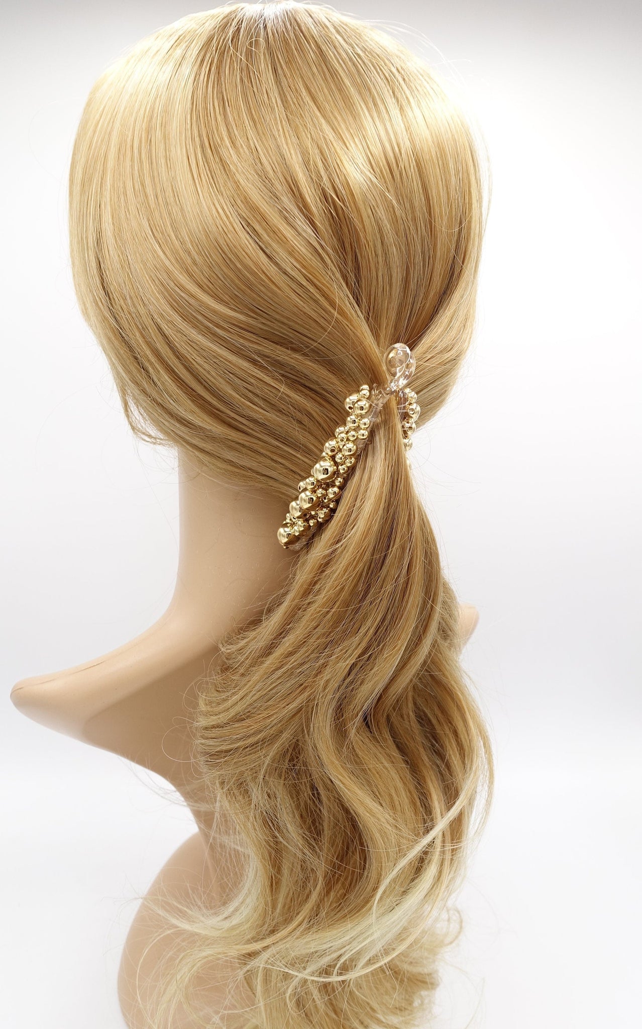 veryshine.com Hair Clip beaded banana hair clip, metal ball banana clip for women