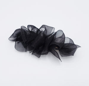 veryshine.com Hair Clip Black organza bow hair clip, mini hair bow clip