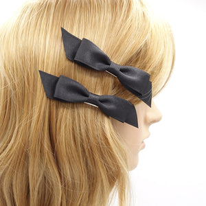 veryshine.com Hair Clip Black satin bow set, small hair bow, satin bow for women