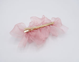 veryshine.com Hair Clip organza bow hair clip, mini hair bow clip