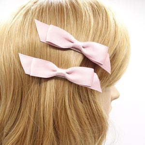 veryshine.com Hair Clip Pink satin bow set, small hair bow, satin bow for women