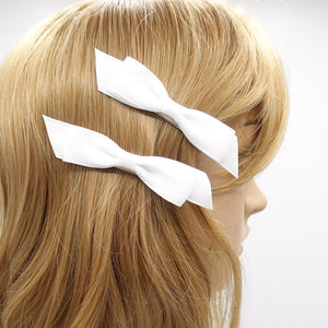 veryshine.com Hair Clip White satin bow set, small hair bow, satin bow for women