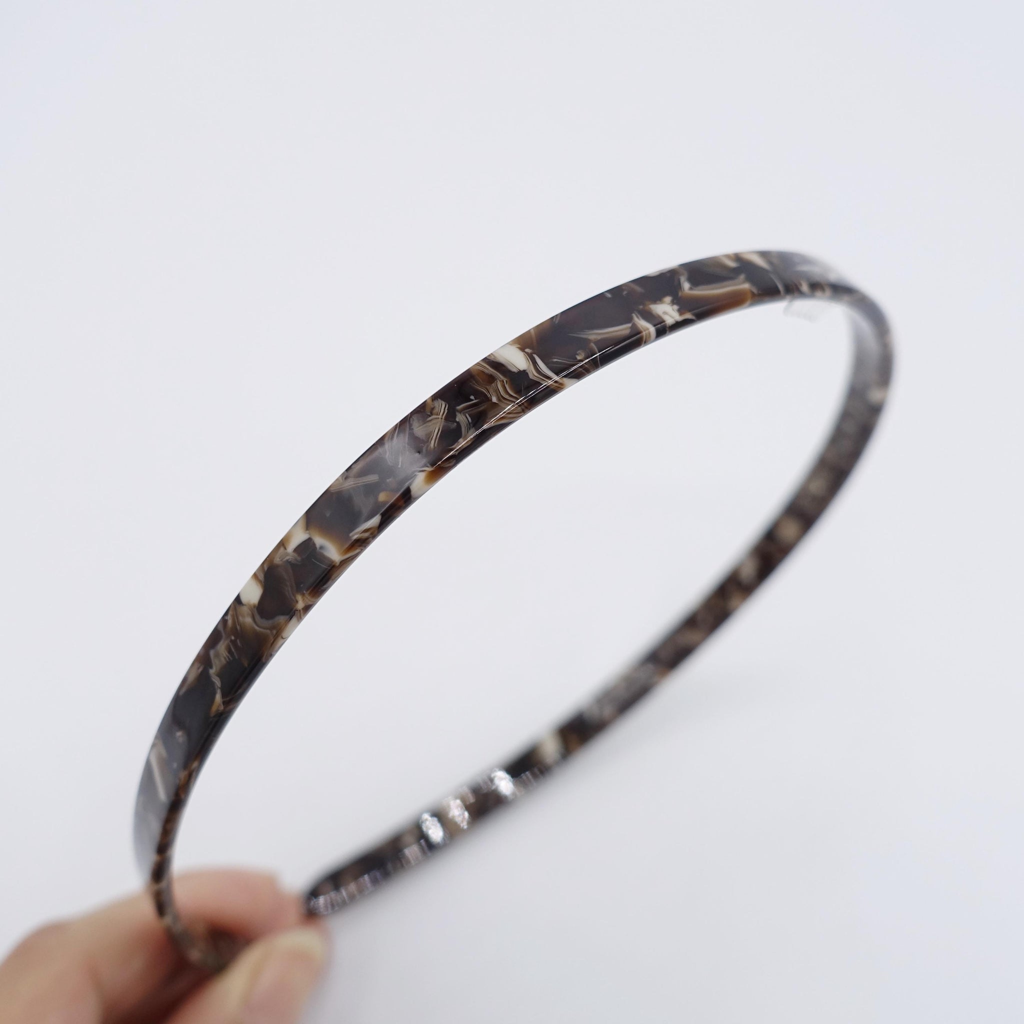 veryshine.com Headband Black cellulose acetate headband, simple headband for women