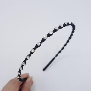 veryshine.com Headband Black dazzling thin headband, twist headband , casual headband for women