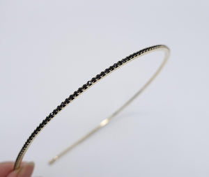 veryshine.com Headband Black rhinestone headbnad, one row headband, jeweled headband for women