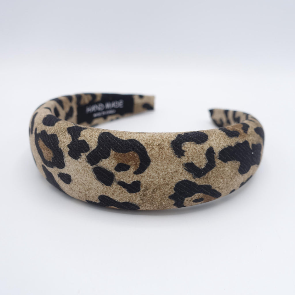 veryshine.com Headband Brown leopard headband, padded headband, trendy headband for women