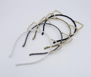 veryshine.com Headband cat ear headband, rhinestone event headband, crystal ear headband for women