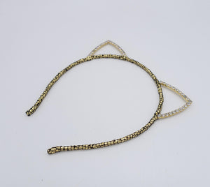 veryshine.com Headband cat ear headband, rhinestone event headband, crystal ear headband for women
