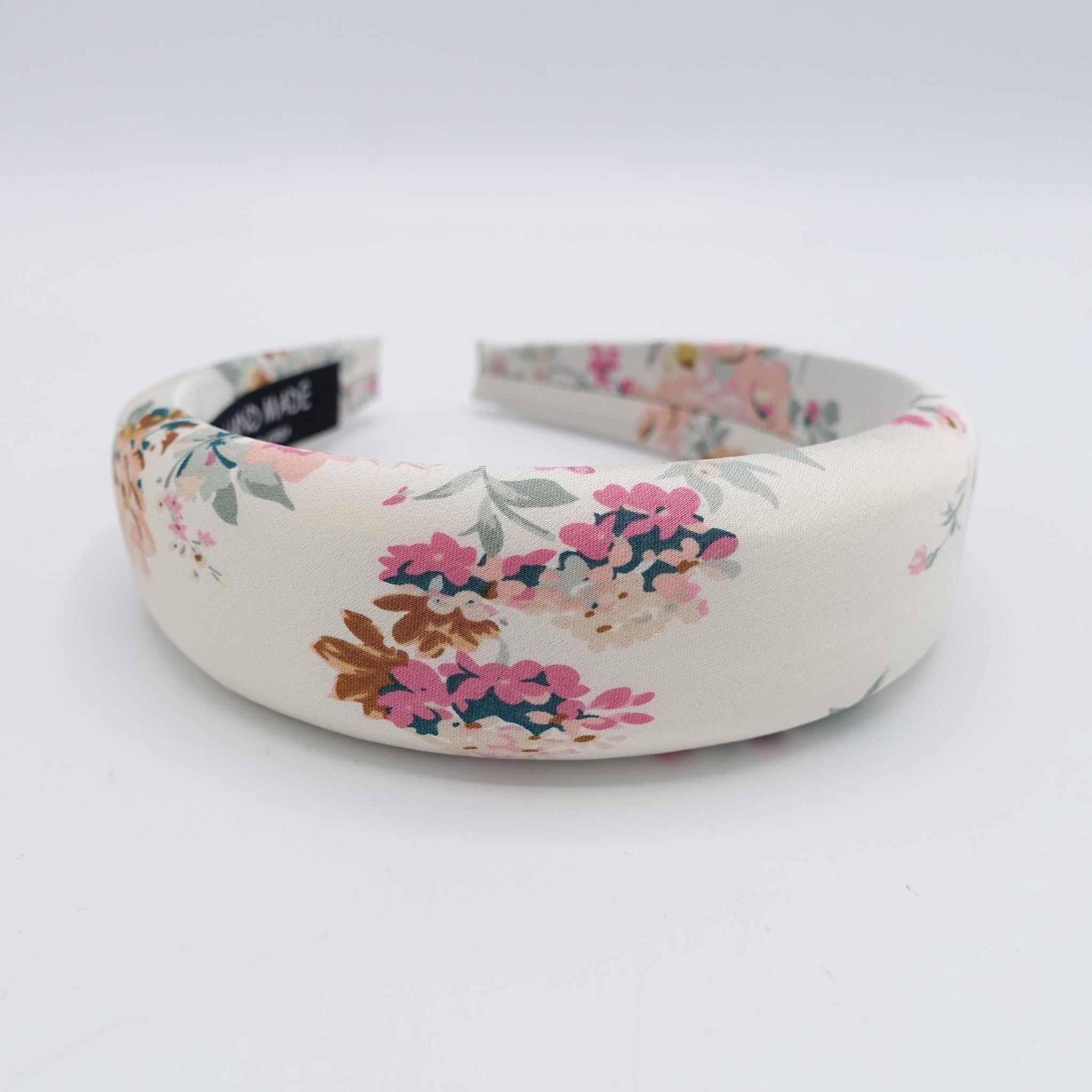 veryshine.com Headband Cream white floral headband, padded headband, floral padded headband for women