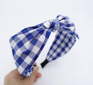 veryshine.com Headband gingham check headband, bow knot headband, casual headband for women