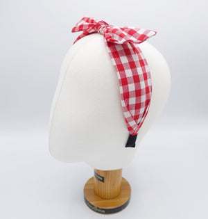 veryshine.com Headband gingham check headband, bow knot headband, casual headband for women