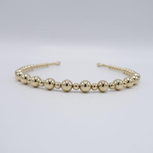 veryshine.com Headband Gold pearl headband, elegant headband, graduated headband for women