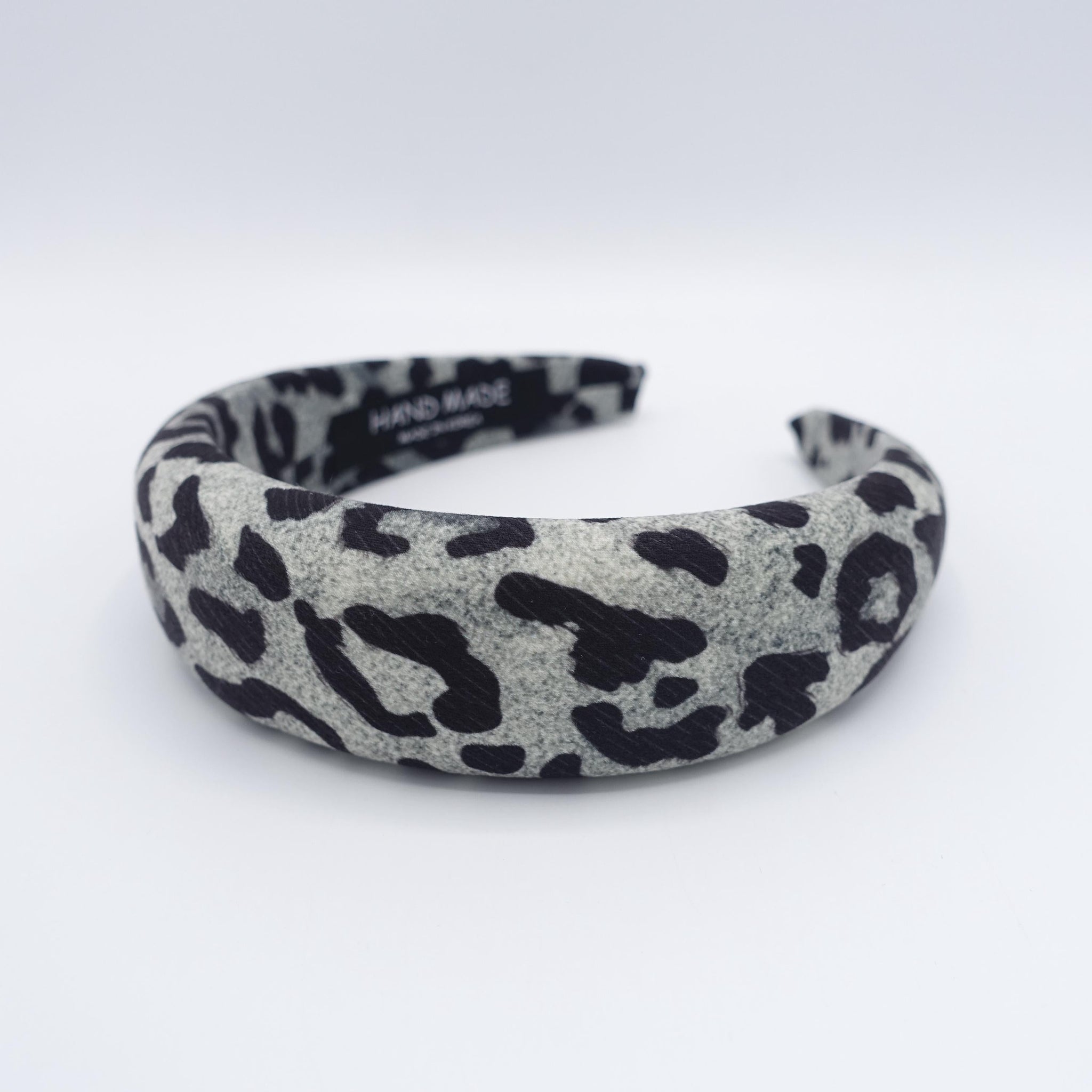 veryshine.com Headband Gray leopard headband, padded headband, trendy headband for women