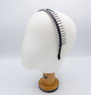 veryshine.com Headband Gray velvet comb headband, velvet wrap hairband for women