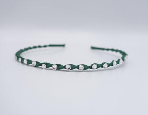 veryshine.com Headband Green dazzling thin headband, twist headband , casual headband for women