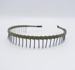 veryshine.com Headband Khaki daily comb headband, teeth headband for women