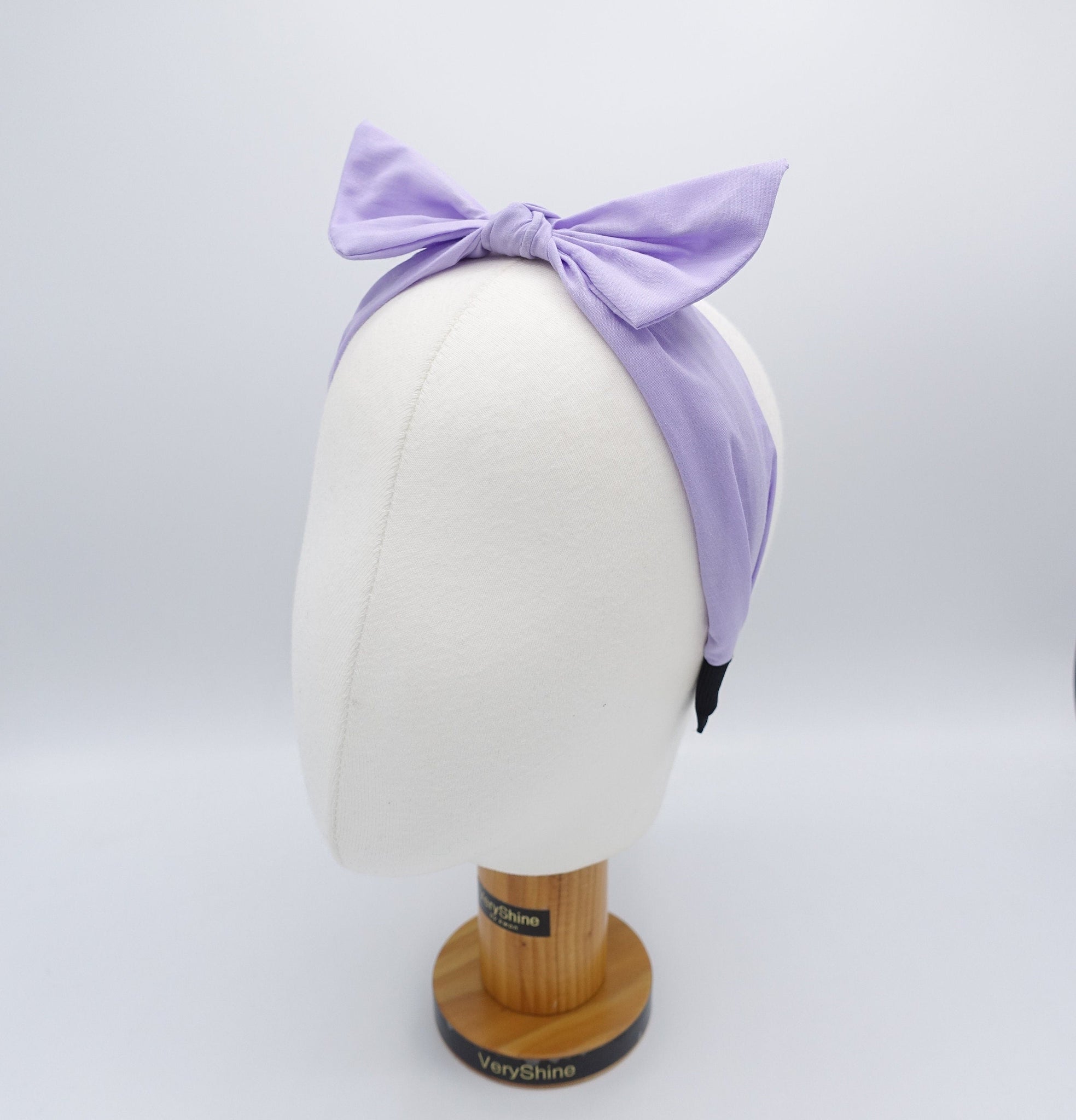 veryshine.com Headband Lavender solid bow knot headband, casual headband, daily headband for women