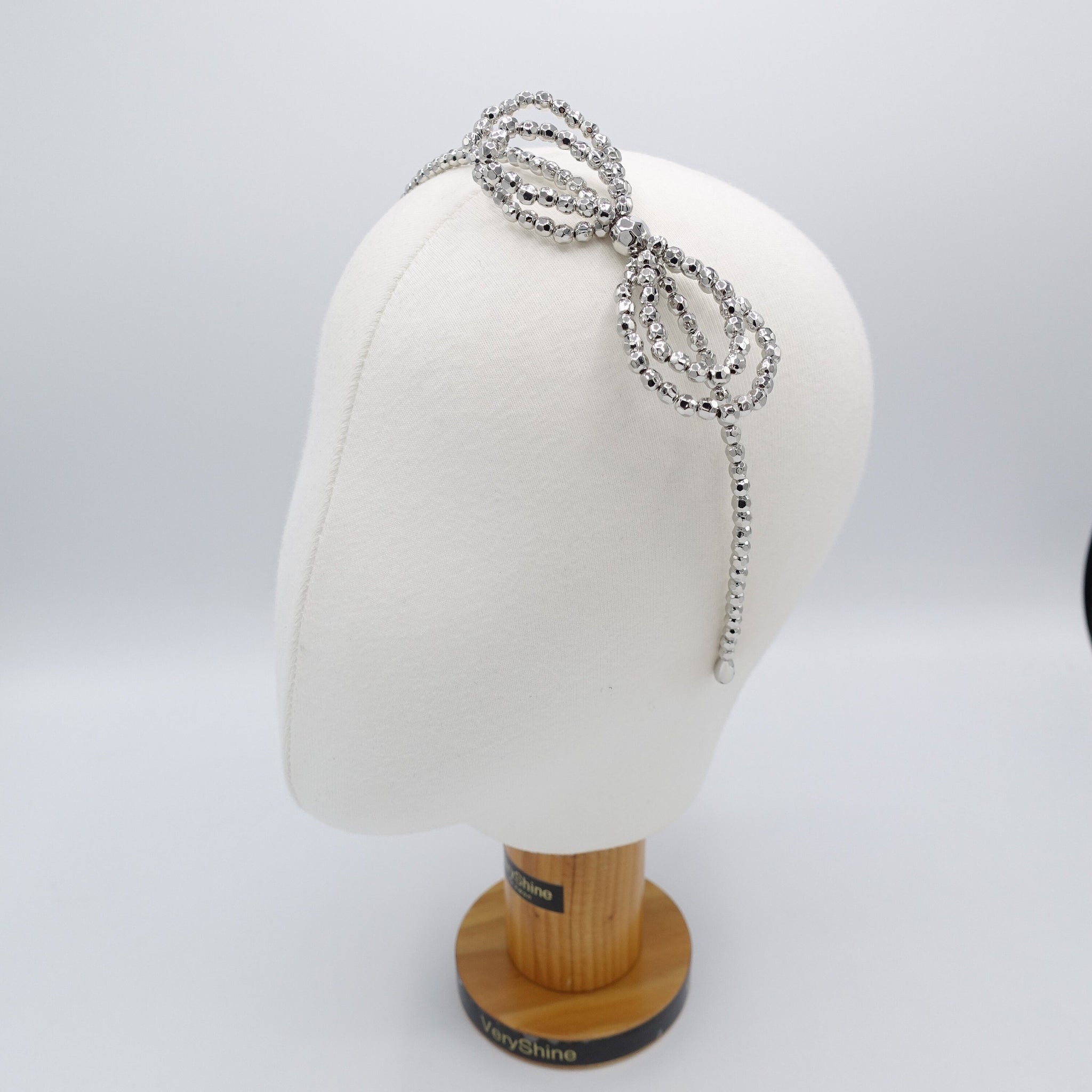 veryshine.com Headband metallic bow knot headband