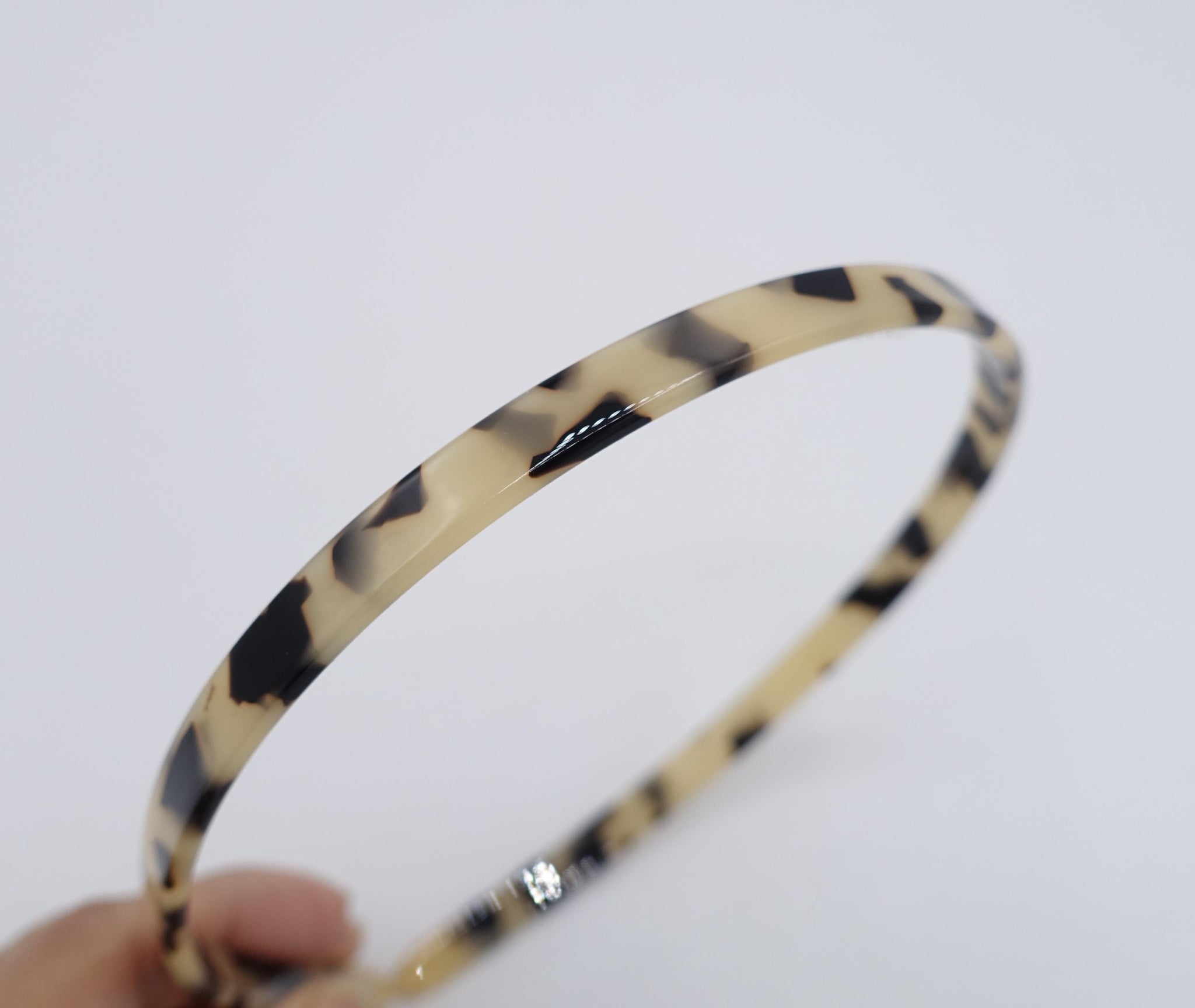 veryshine.com Headband Mocca beige cellulose acetate headband, simple headband for women