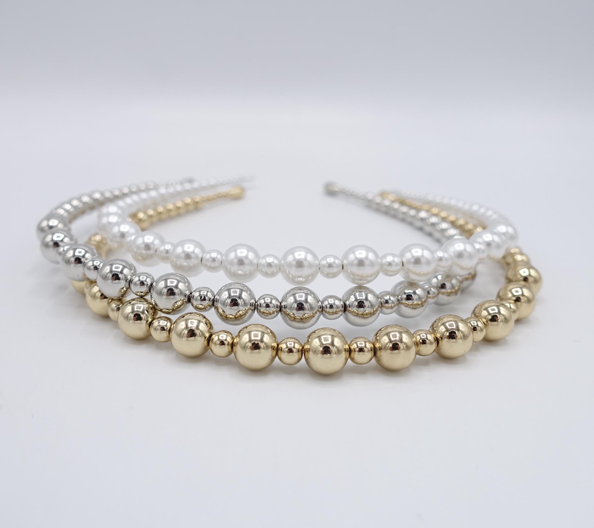 veryshine.com Headband pearl headband, elegant headband, graduated headband for women