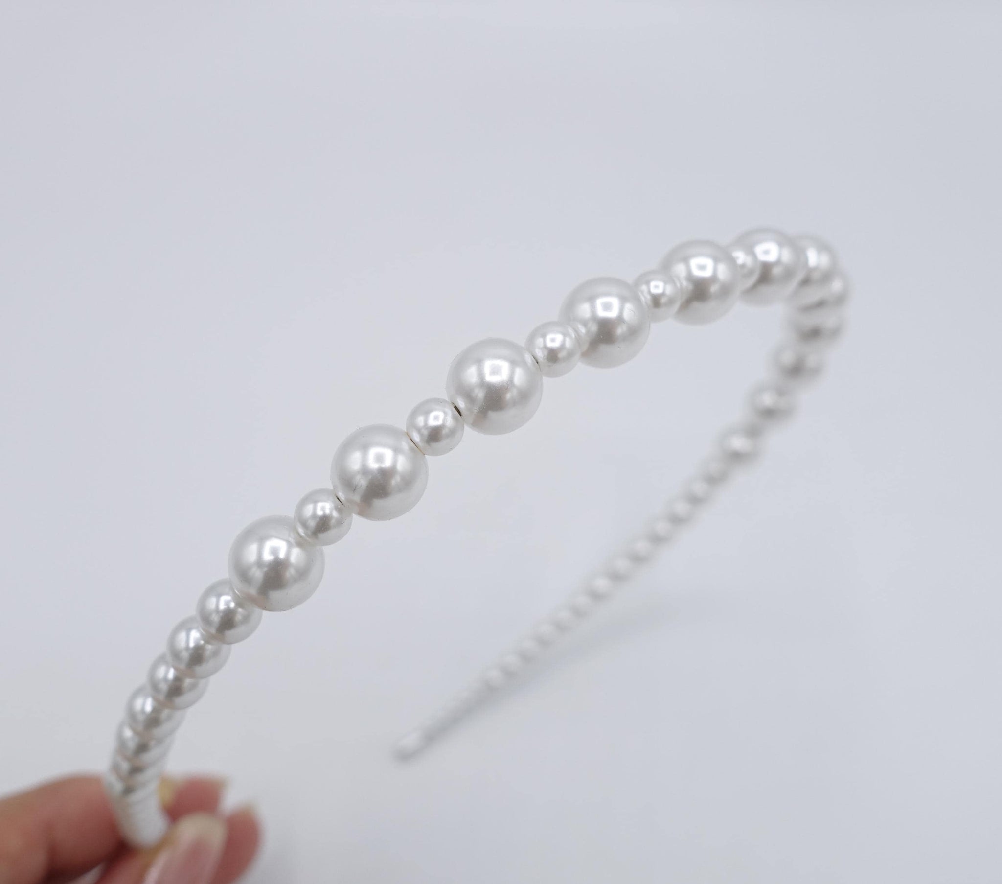 veryshine.com Headband Pearl pearl headband, elegant headband, graduated headband for women