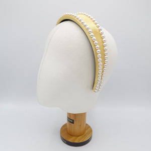 veryshine.com Headband pearl satin padded headband