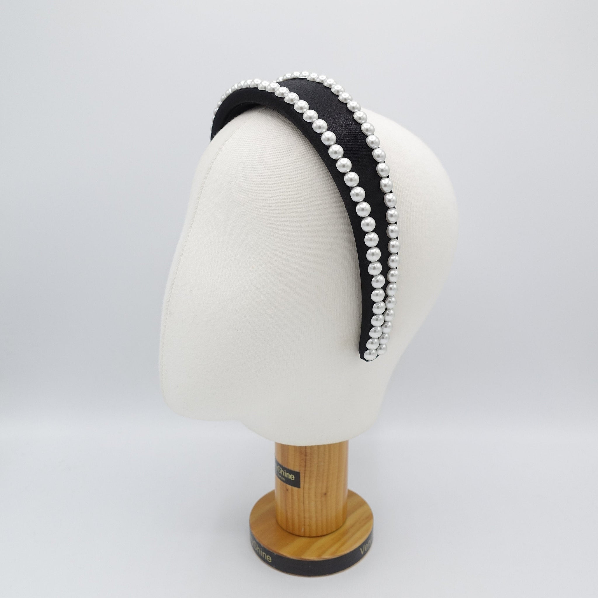 veryshine.com Headband pearl satin padded headband