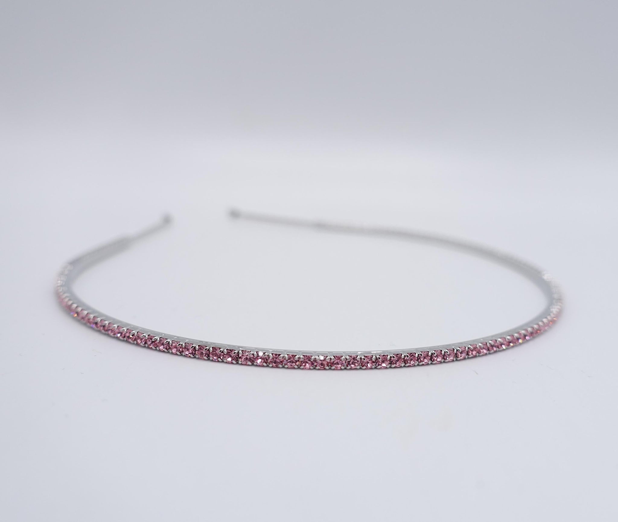 veryshine.com Headband Pink rhinestone headbnad, one row headband, jeweled headband for women