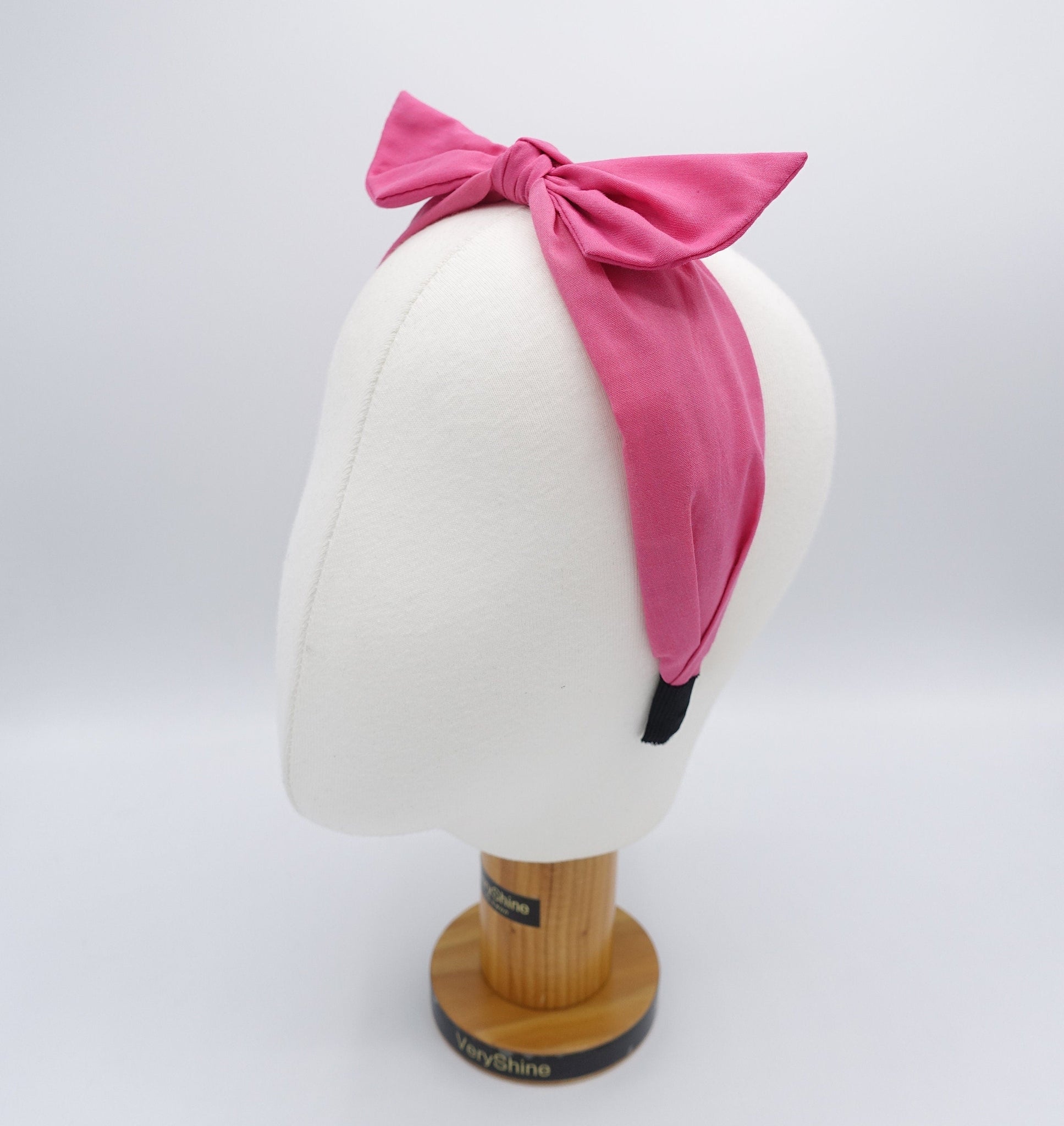 veryshine.com Headband Pink solid bow knot headband, casual headband, daily headband for women