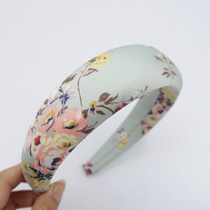 veryshine.com Headband Sage mint floral headband, padded headband, floral padded headband for women