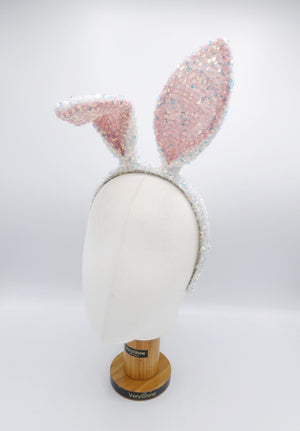 veryshine.com Headband sequin spangle bunny ear headband for a girl