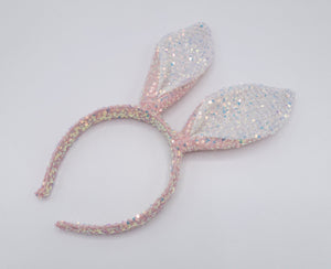 veryshine.com Headband sequin spangle bunny ear headband for a girl