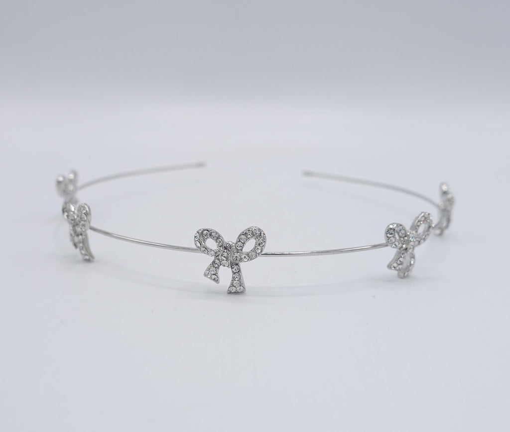 veryshine.com Headband Silver bow headband, rhinestone headband, cute headband for women