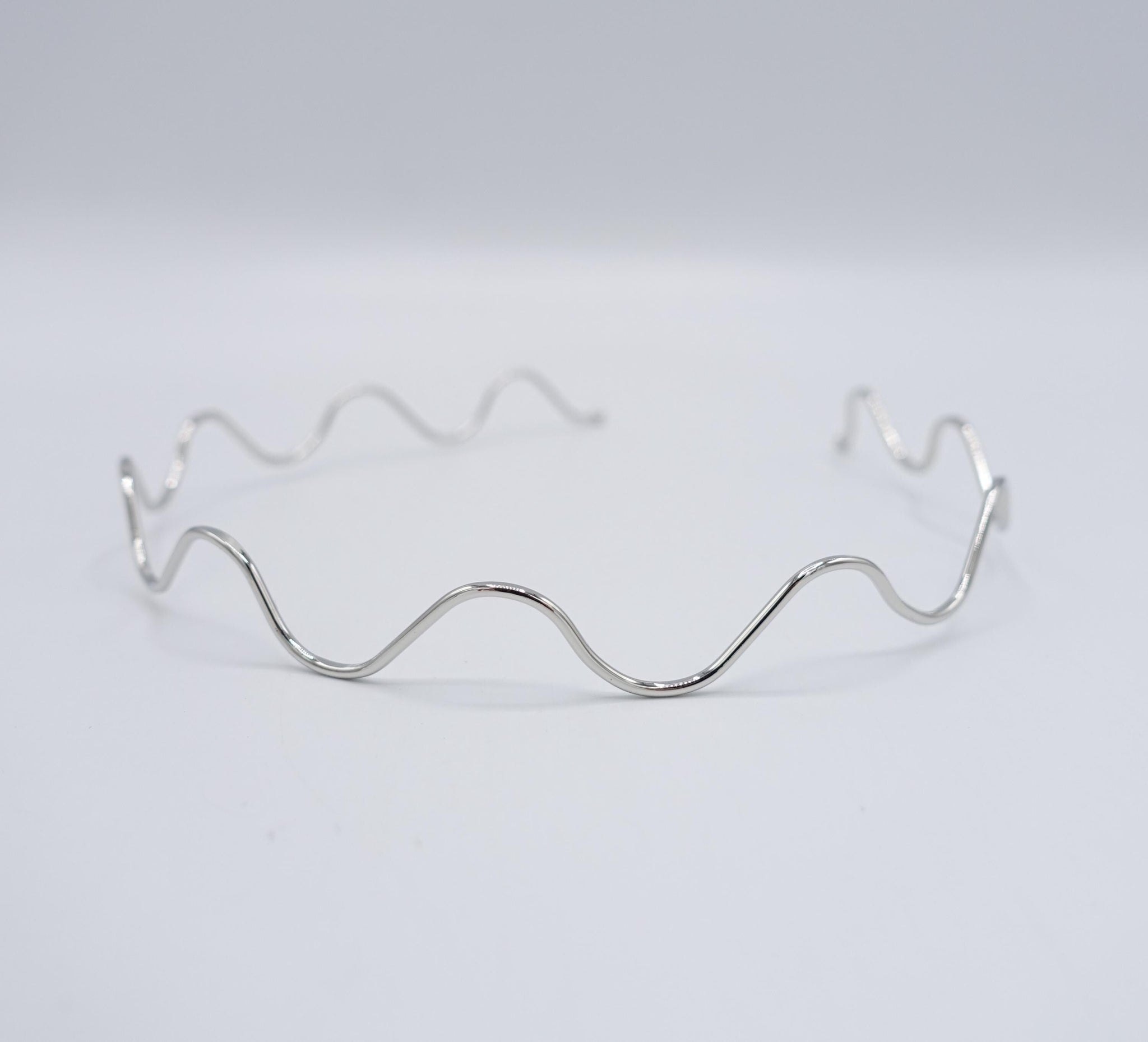 veryshine.com Headband Silver wave headband, metal headband, unisex headband