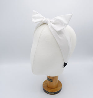 veryshine.com Headband White solid bow knot headband, casual headband, daily headband for women