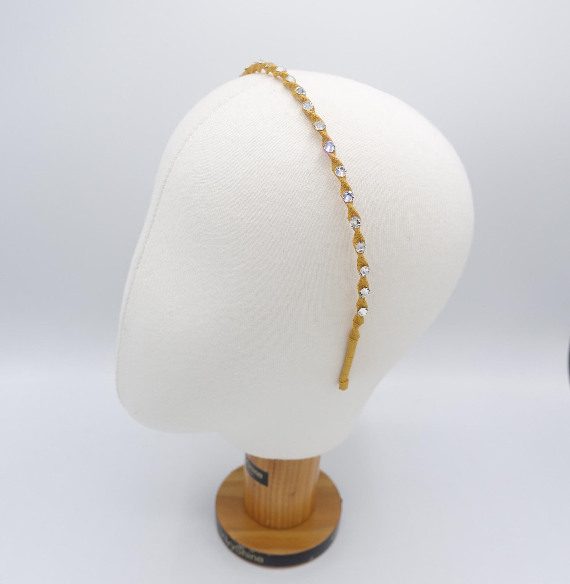 veryshine.com Headband Yellow dazzling thin headband, twist headband , casual headband for women