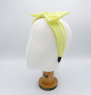 veryshine.com Headband Yellow solid bow knot headband, casual headband, daily headband for women