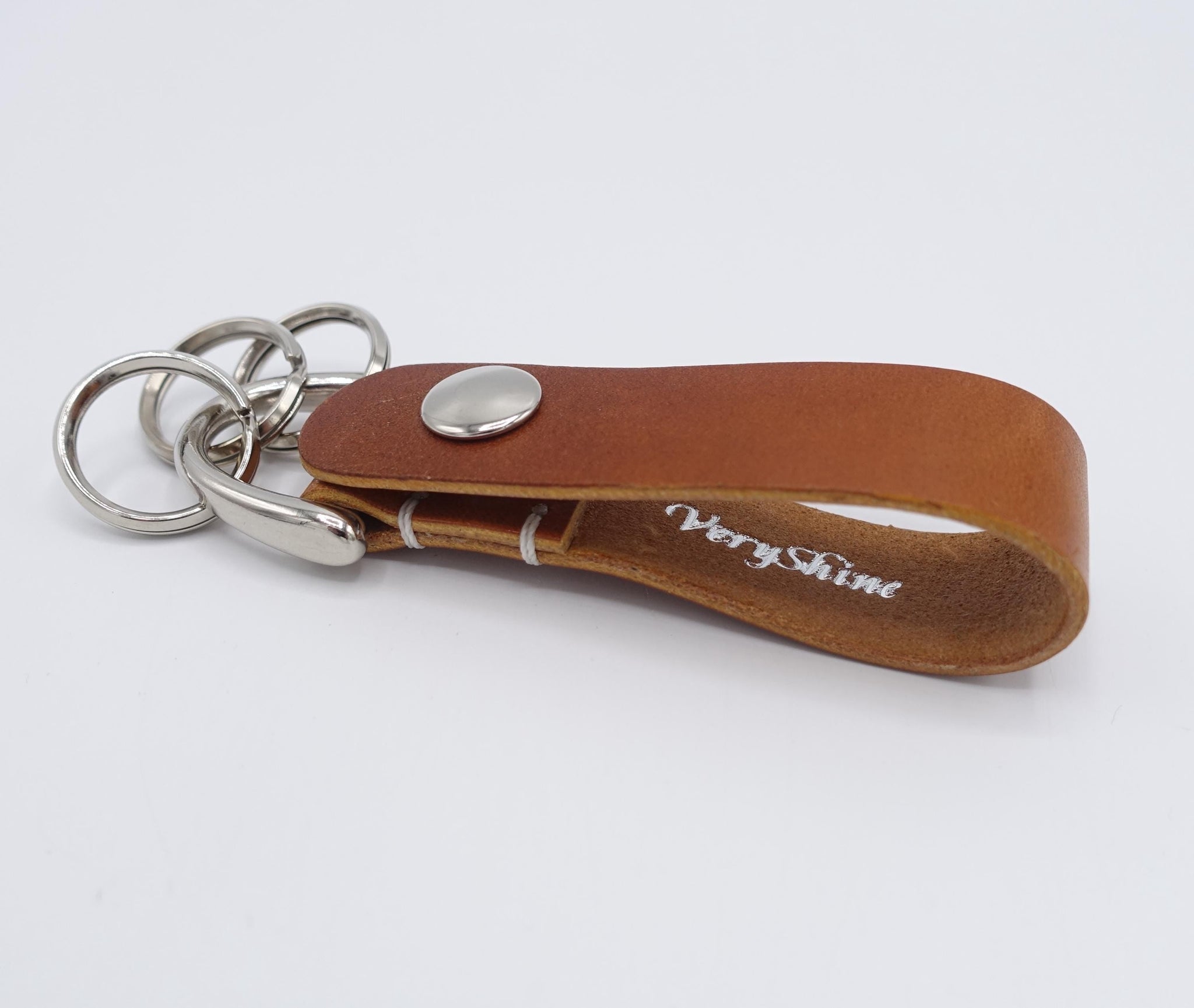 veryshine.com Key chain Camel leather key chain, jumper hook key chain, leather keyring