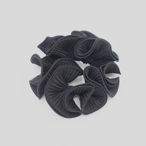 veryshine.com Scrunchies Black pleated scrunchies 2  edge unique Spring hair scrunchy women hair accessory