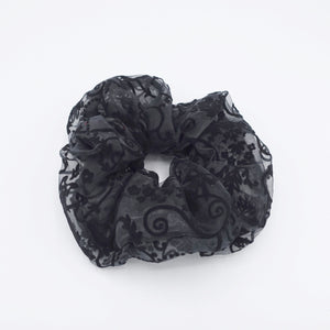 veryshine.com Scrunchies Black velvet patterned scrunchies, organza scrunchies for women