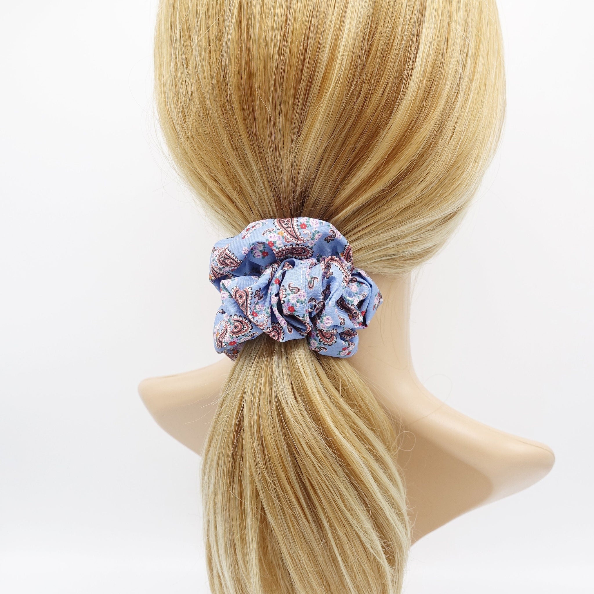 veryshine.com Scrunchies Blue paisley scrunchies, basic scrunchies, hair accessory shop for women