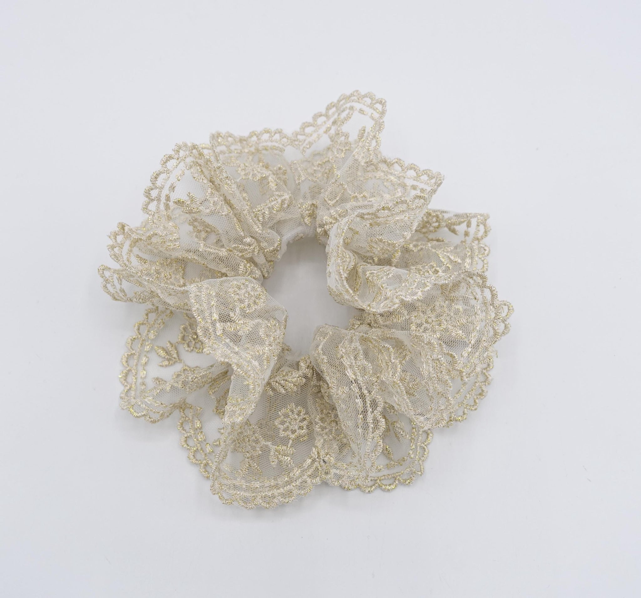 veryshine.com Scrunchies floral lace scrunchies, double edge scrunchies for women