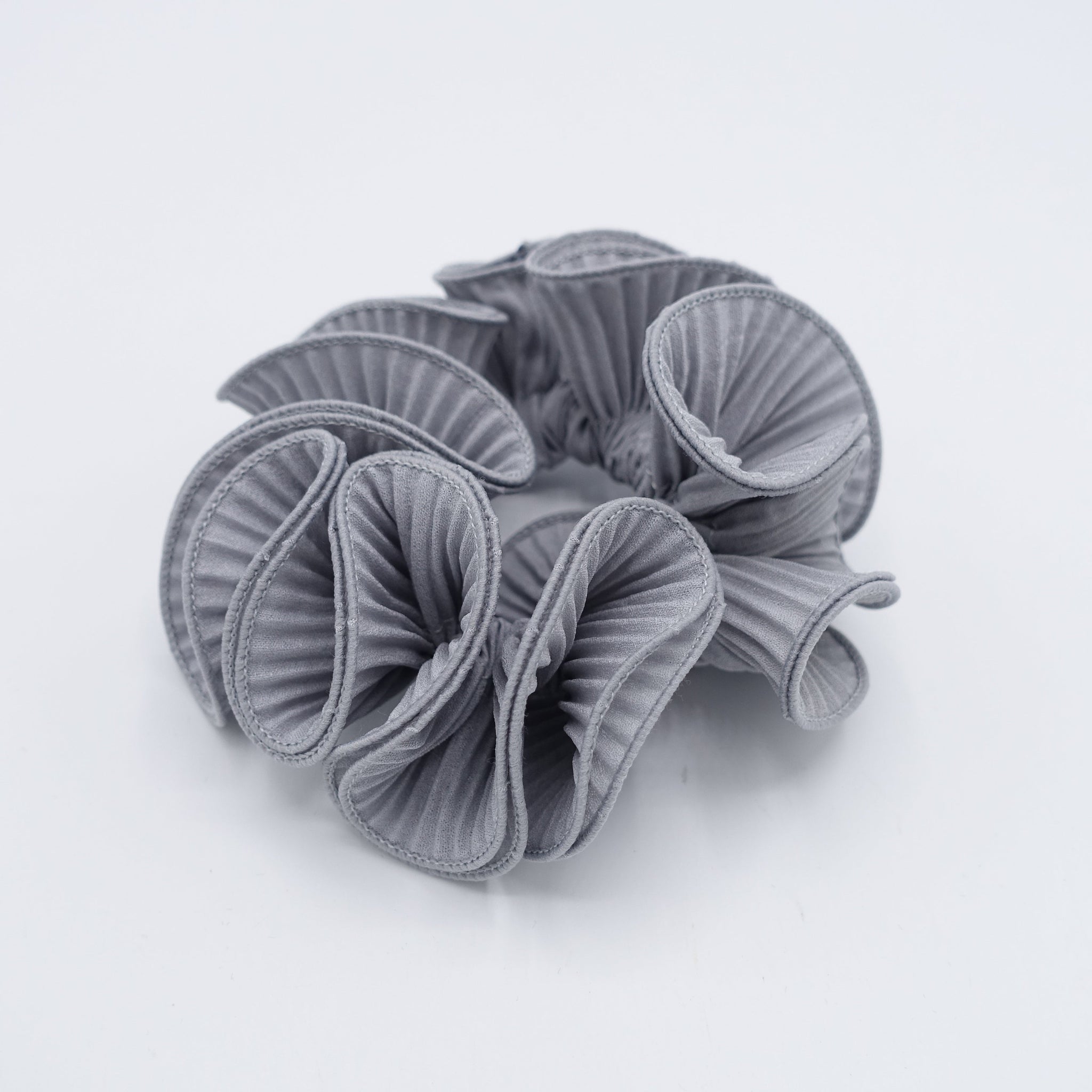 veryshine.com Scrunchies Gray pleated scrunchies 2  edge unique Spring hair scrunchy women hair accessory