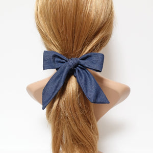 veryshine.com scrunchies/hair holder denim bow knot scrunchies cotton casual scrunchy woman hair elastic