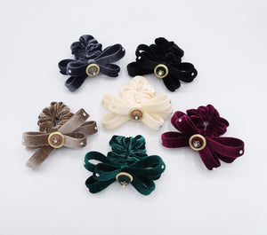 veryshine.com scrunchies/hair holder Opulent velvet bow scrunchies, regal loop hair tie, embellished hair ties for women