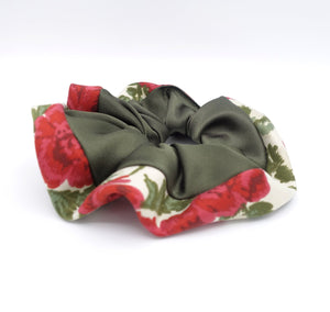 veryshine.com Scrunchies Khaki floral scrunchies, satin scrunchies for women