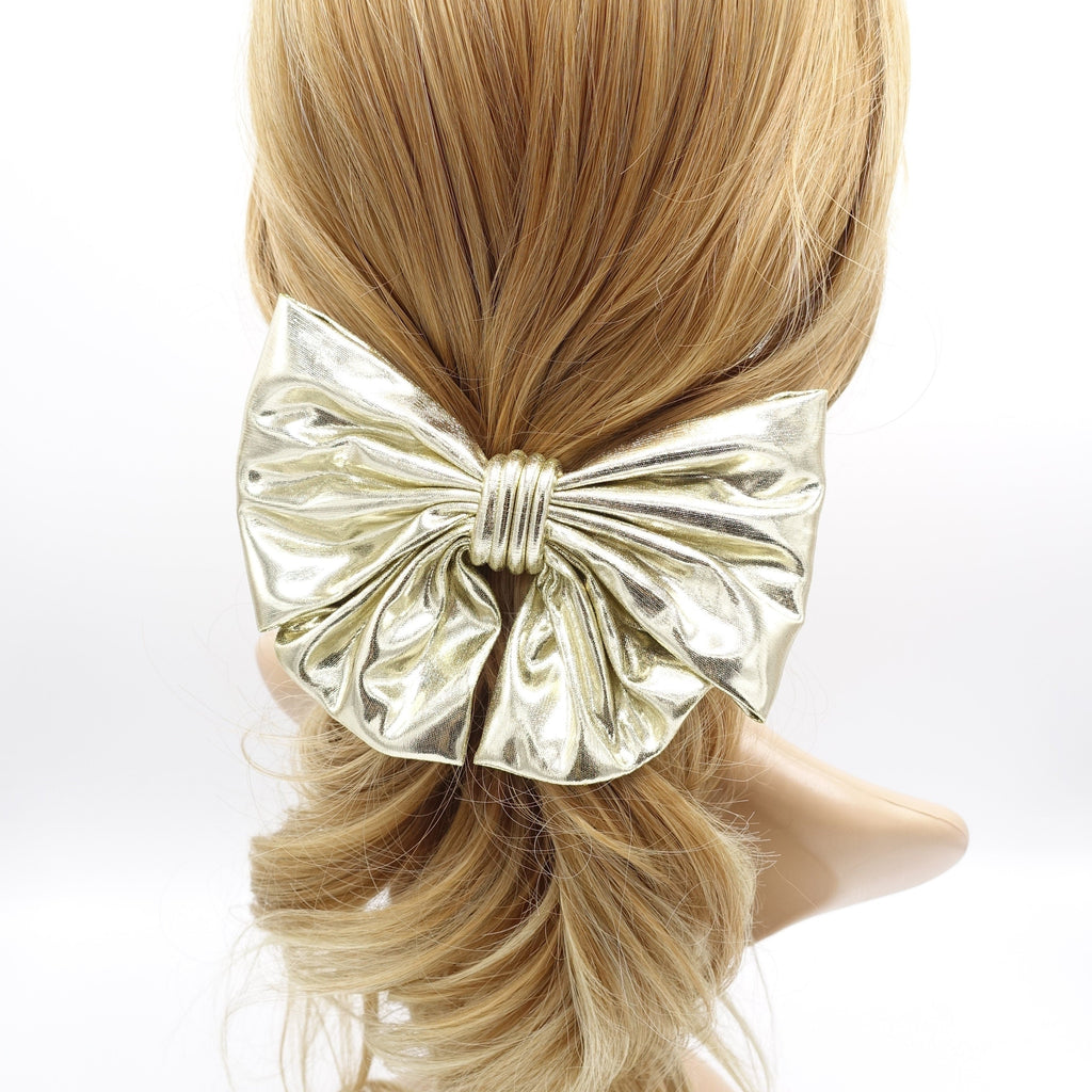 veryshine.com Scrunchies metallic bow scrunchies set for women